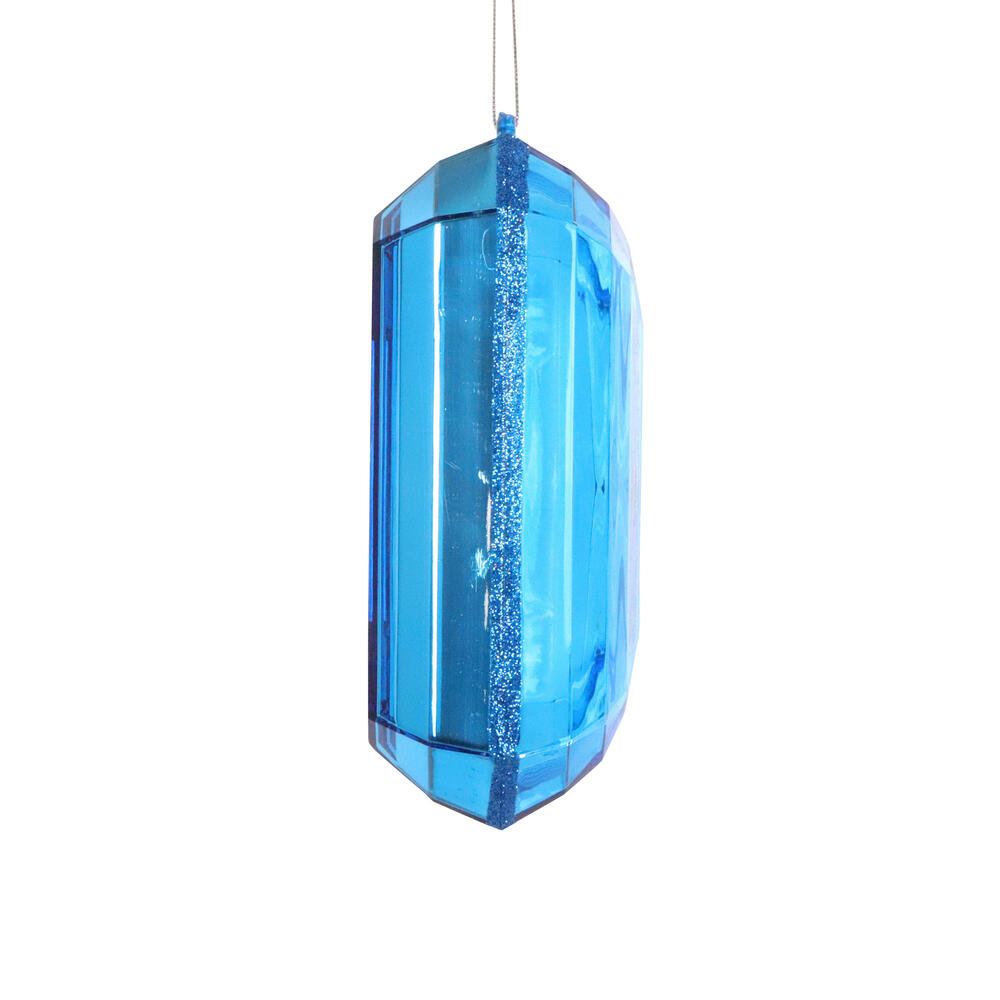 8'' Abstract Shatterproof Holiday Shaped Ornament, Blue