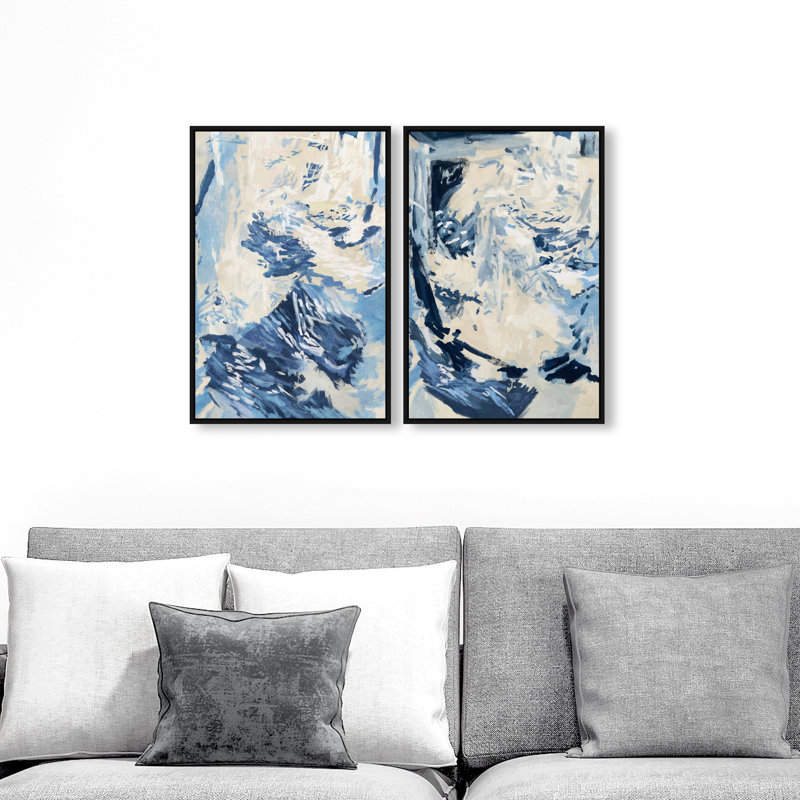 Coastal Feel Set Set by Oliver Gal, 17"H x 25"W, Black Floater Frame