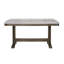 Banc rectangulaire à hauteur de comptoir avec revêtement en tissu brun et structure en métal brun / gris uni