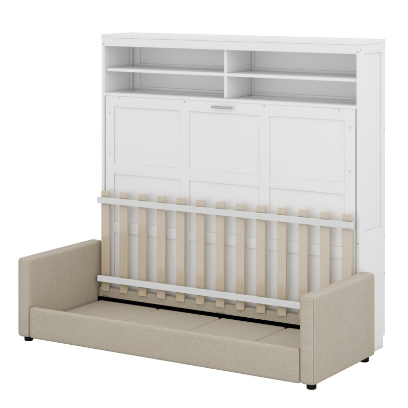 Murphy Bed Wall Bed With Sofa, White