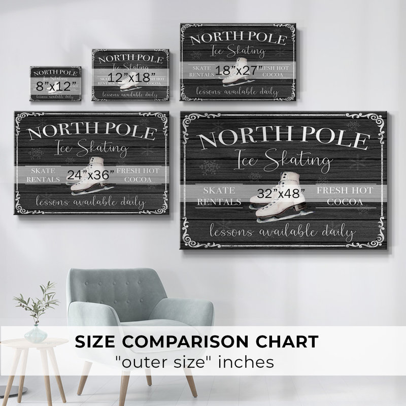 Toile tendue sur glace North Pole, H 12 po x l 18 po