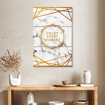 Tergel Enjoy Every Moment Geometric Typography