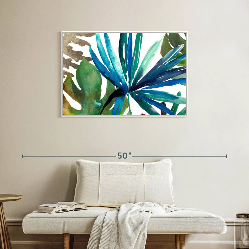 Tropic Sway I, Cadre flottant blanc, 37 po x 25 po