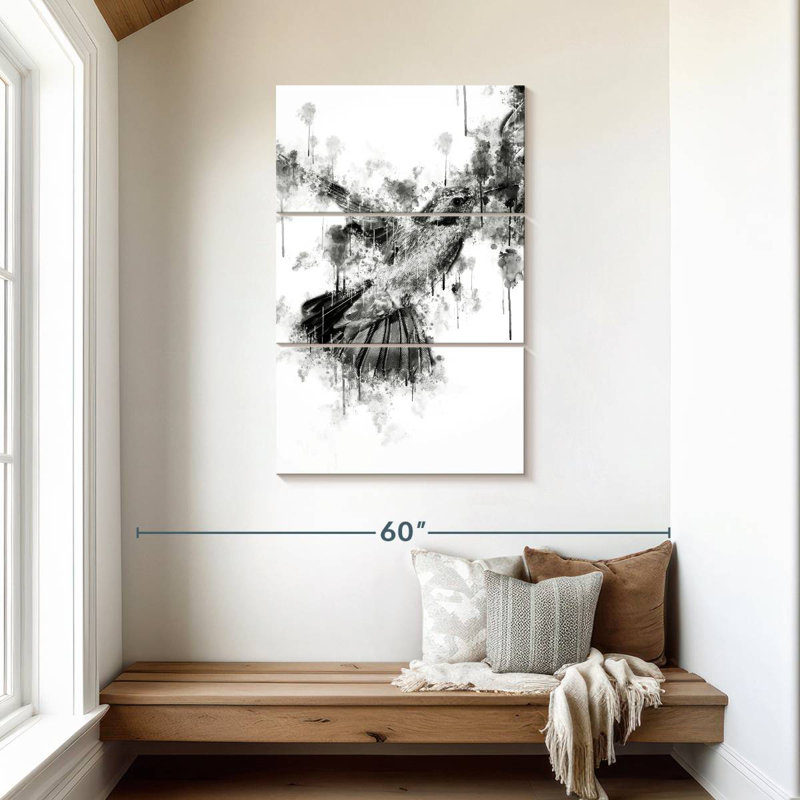 Brampt Hummingbird Black And White, 45" H x 28" W