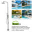 Système de douche extérieur chaud et froid autoportant avec pomme de douche à effet pluie et douche à main, colonne de douche en acier inoxydable 304, douche de patio à double fonction 1,8 GPM-133217874