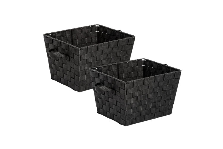 Woven 2 Piece Plastic Basket Set