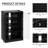 5-Tier Media Stand Cabinet With 3-Level Adjustable Shelves, Tempered Glass Doors, And Cable Management