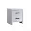 Table de chevet 2 tiroirs, finition blanche-1816754138