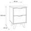 Lorreta 2 Drawer Bedside Table-1982005328