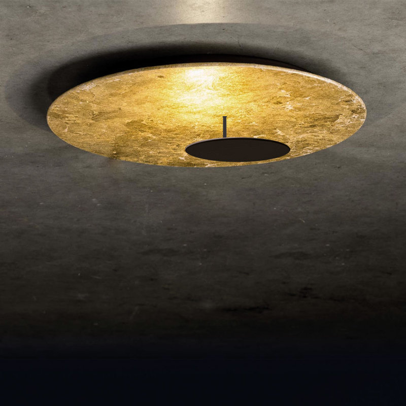 Plate LED wall light, White, 10cm H x 60cm W x 40cm D