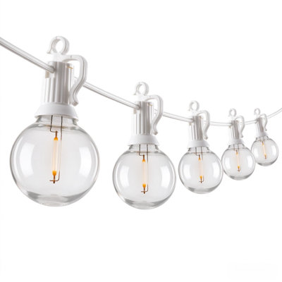 Guirlande lumineuse à DEL pour l'extérieur avec ampoules Edison incassables, brin résistant aux intempéries, lumières de patio de qualité commerciale pour décoration de jardin