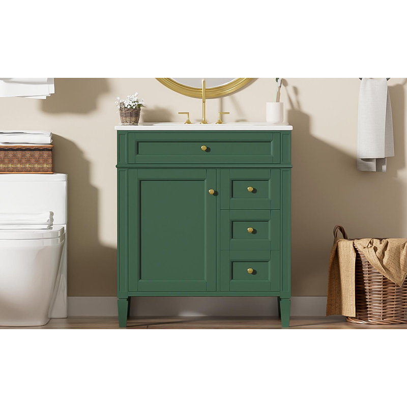 Meuble-lavabo de 30 po avec lavabo supérieur, Blue