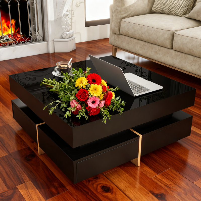 Table basse Askhat, Noir