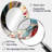 Smooth Bliss Abstract Gold Black Blue I - Multi-Color Modern Oval Wall Mirror-720492869