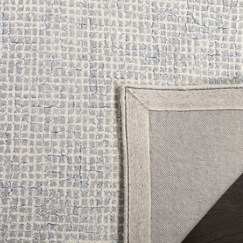 Tapis gris en viscose touffeté Urbina, Carré 6 pi