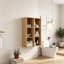 Armoire de rangement murale avec tablettes ouvertes-129339203