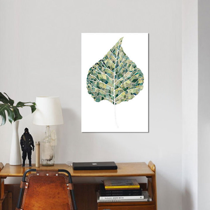 « verdoyant details i », impression sur toile, H 18 po x l 12 po x P 1,5 po, Toile tendue, Pas de tapis