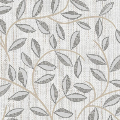 Linden 32cm x 52cm Textured Metallic Finish Wallpaper Roll