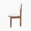 Chaise de salle à manger en polyester avec structure en bois (ensemble de 2)-1462047482