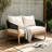 Outdoor Patio Acacia Wood Loveseat-129028520