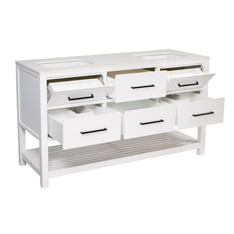 Meuble-lavabo double 60 po Frey