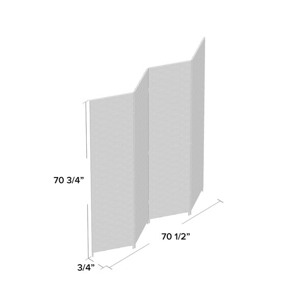 Ebern Designs Symone 70.5'' W x 70.75'' H 4 - Panel Folding Room ...