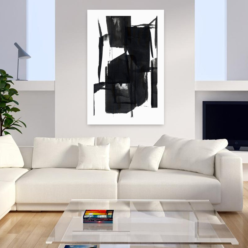 Art contemporain contemporain abstrait géométrique, H 48 po x l 32 po