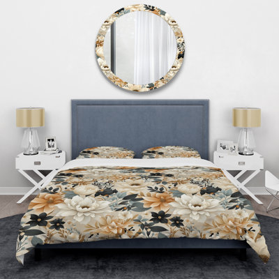 Ensemble de housse de couette à motif floral White Blossoms In Paradise I