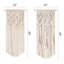 Ensemble de 2 décorations murales en macramé tissé, tapisserie géométrique bohème chic 
