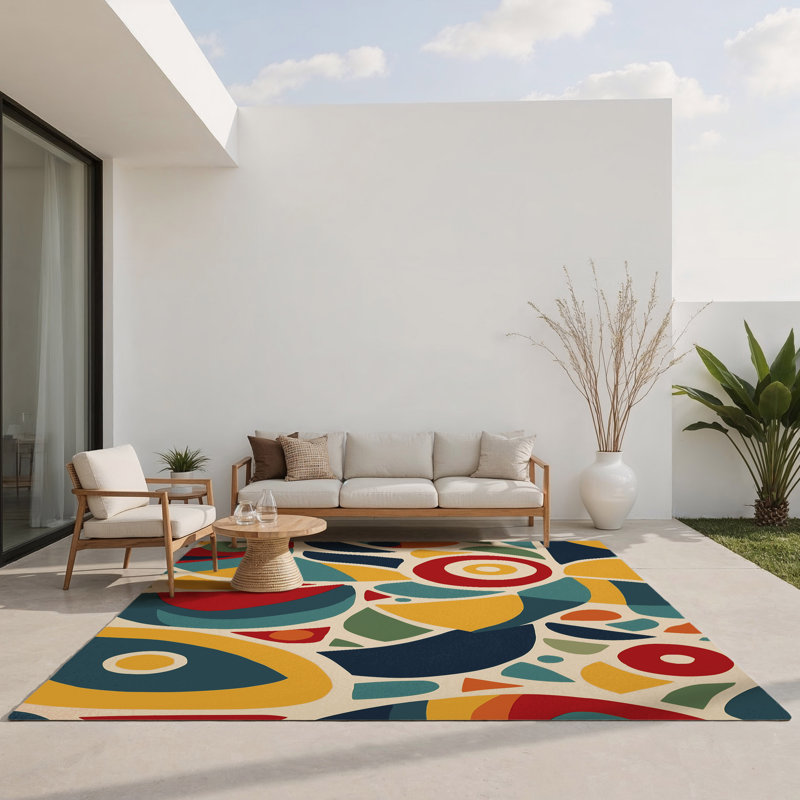 Jazzy Pulse Indoor And Outdoor Area Rug, Rectangle 8' x 10'