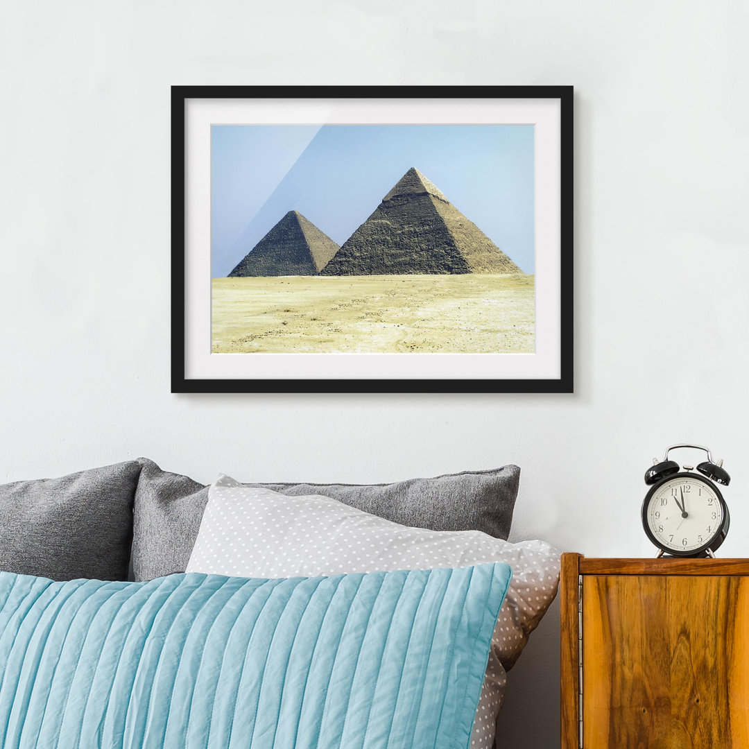 Gerahmtes Poster Pyramiden von Gizeh