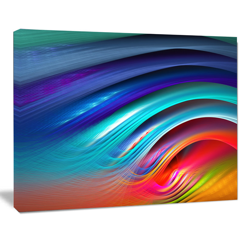 « belle ondulations arc-en-ciel », impression sur toile, H 30 po x l 40 po x P 1 po