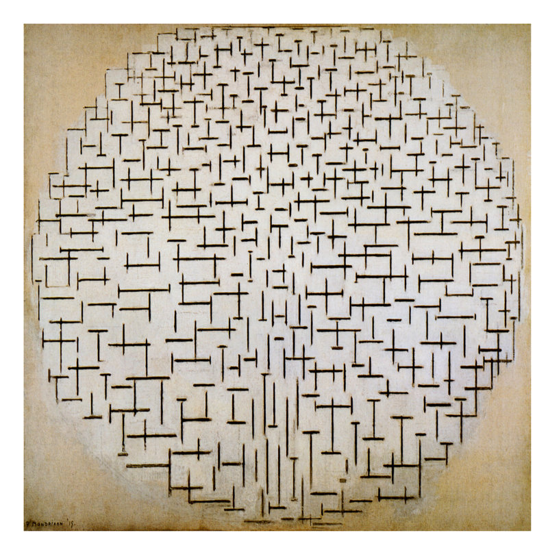 Pier & Ocean by Piet Mondrian - Painting on Canvas, 93.98 cm H x 93.98 cm W x 3.175 cm D, No Frame