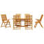 6 - Person Wood Patio Dining Set with Rectangular Table