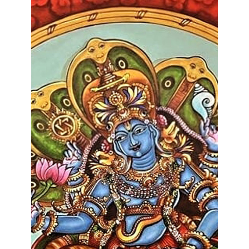 Chat Chathuhuja, Vishnu | Acrylique sur toile | Par Ramesh Talabathula