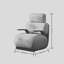 Chaise berçante moderne en bois massif rembourré-111048251