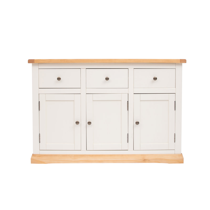 Starr 120cm Sideboard, Off White/Dark Brown/Brown