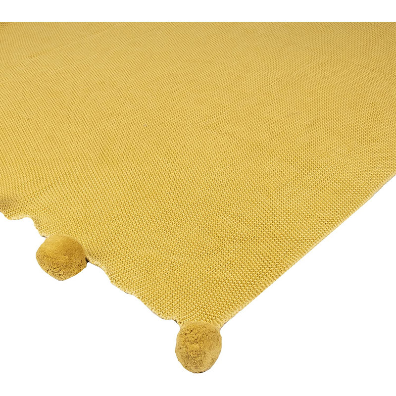 Silberman Plain Weave / Muslin Throw Blanket, Ochre
