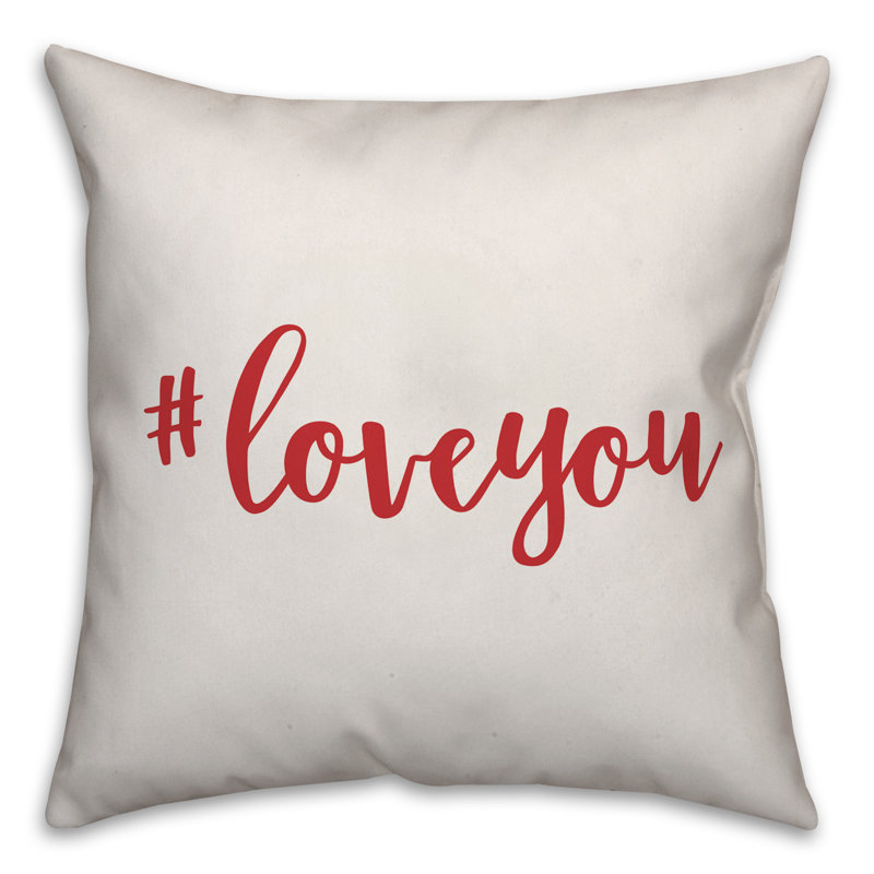  Coussin Hashtag, Blanc / rouge, Housse de coussin