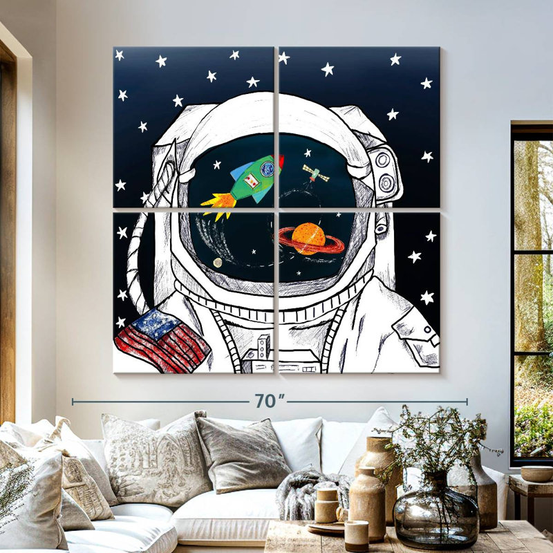 Oberle Looking At The Galaxy I, 57" H x 57" W
