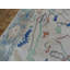 Tapis oriental turc noué à la main brun / gris / vert / orange Oushak