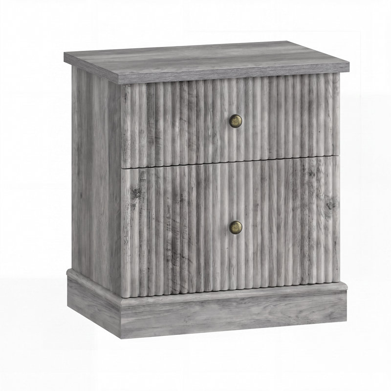 57.7 cm W Bedside Table, Grey