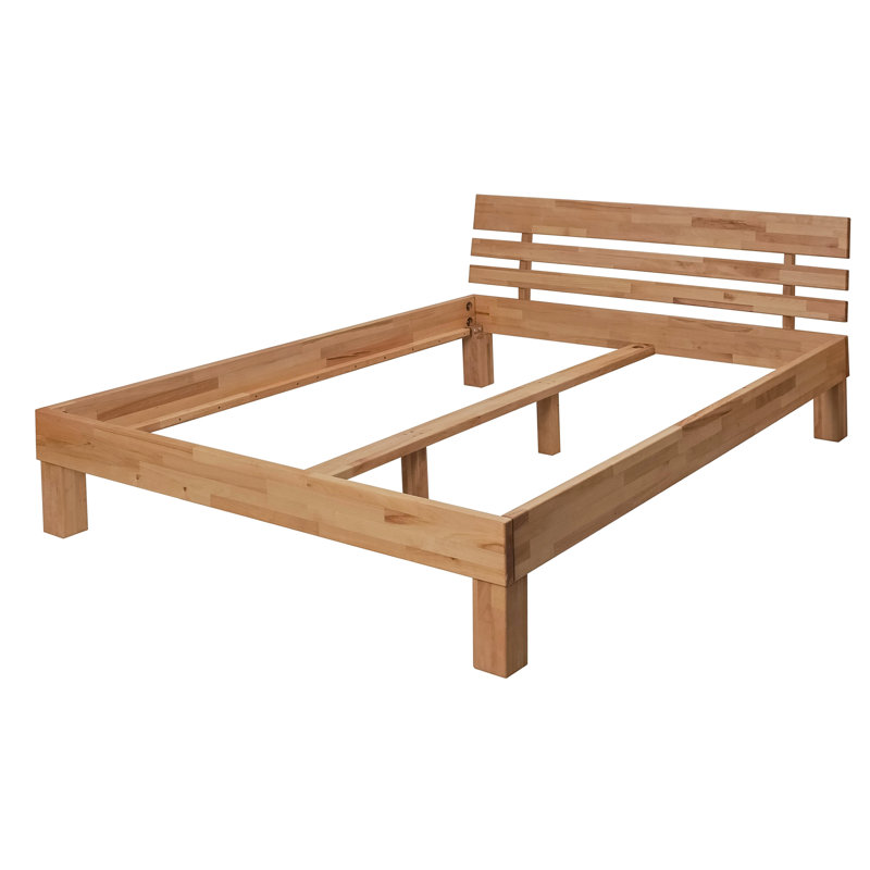 Rosalind Solid Wood Bed, Beech, European Double (140 x 200cm)