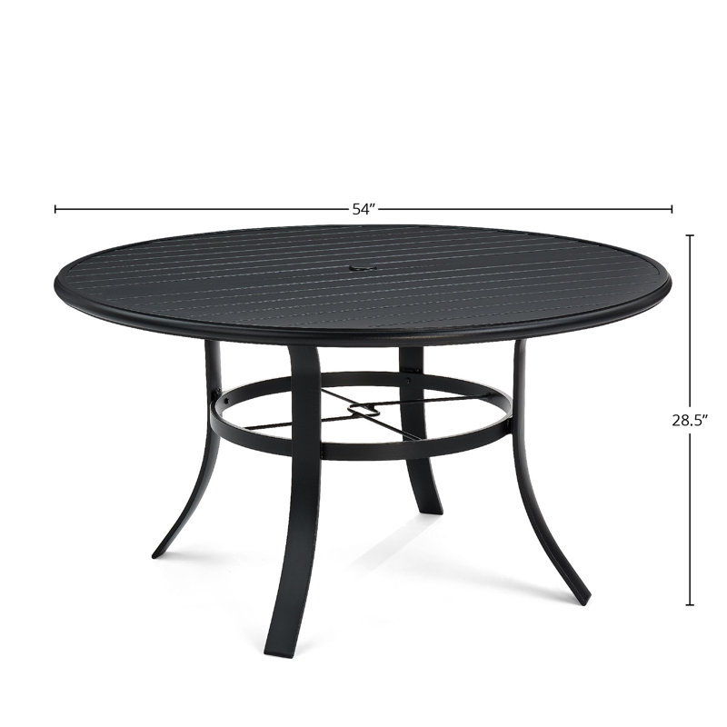Table de salle à manger en aluminium