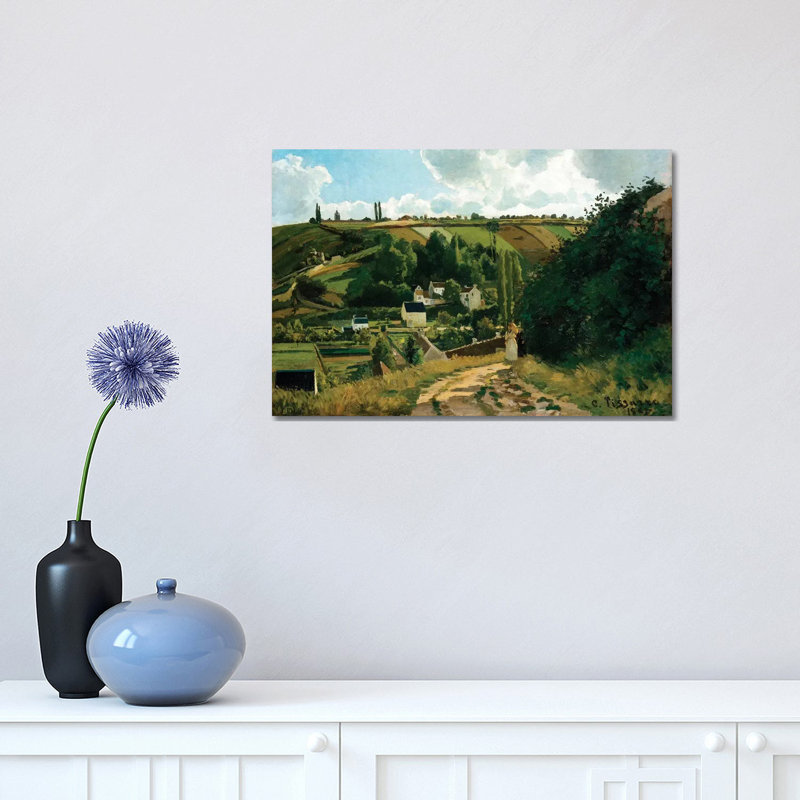 Jalais, Hill, Pontoise by Camille Pissarro - 1 Piece Wrapped Canvas Panoramic Painting, 30.48 cm H x 45.72 cm W