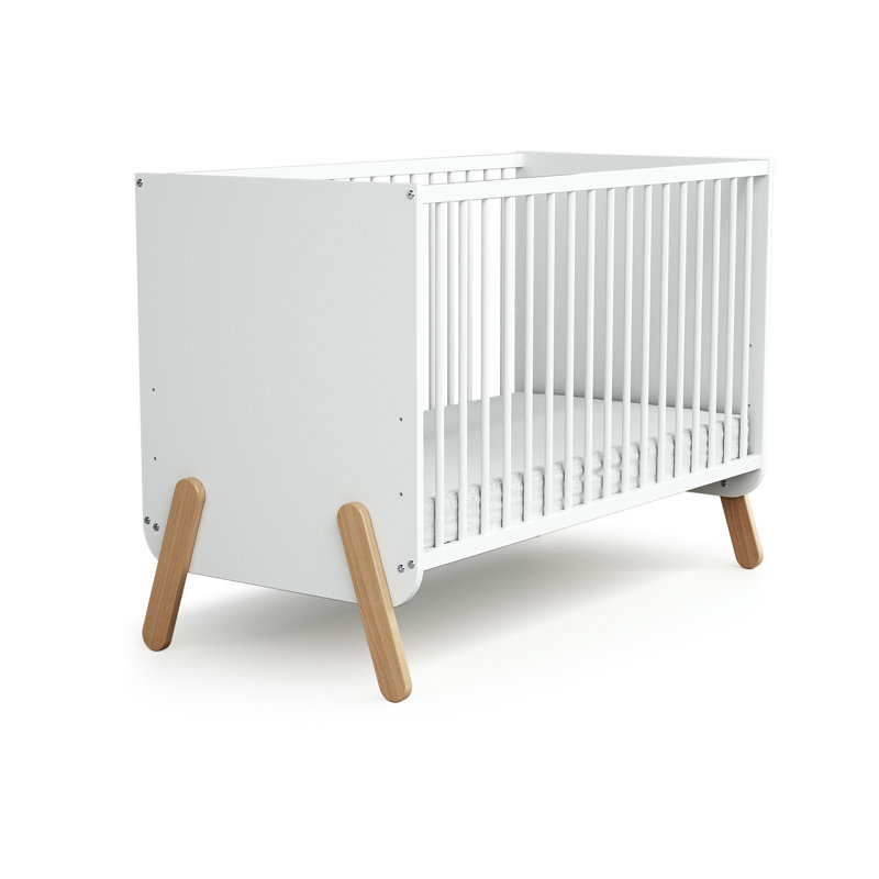 2 Cot Bed, White/Dark Brown