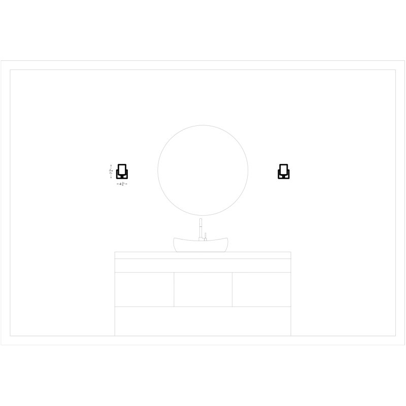 Luisa bath wall sconce with clear fluted glass shades, 1, Chrome