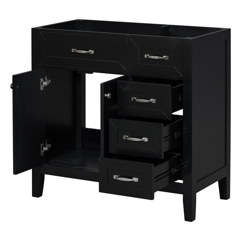 Bathroom Vanity Without Sink, Black