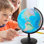 Tabletop World Globe Desk Decoration, 360° Horizontal Rotation with Clear Text Markings