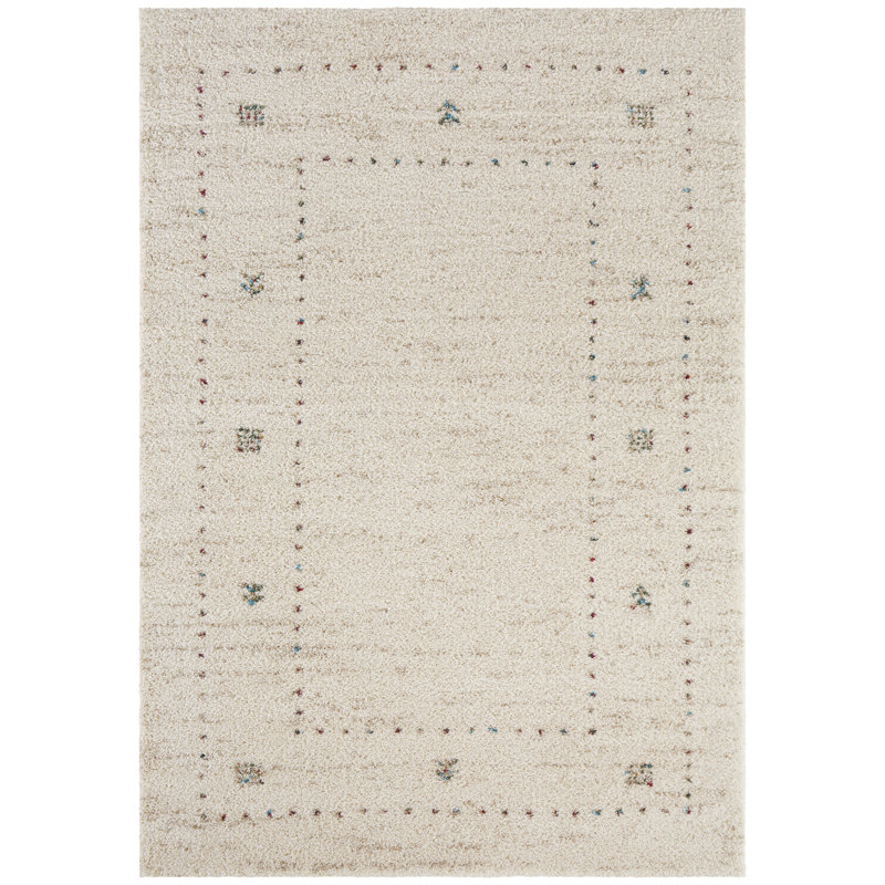 Teo Machine Woven Cream Indoor Rug, Rectangle 80 x 150cm
